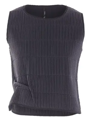 Плиссированный топ без рукавов