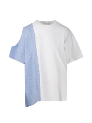 Футболка с полосатыми вставками