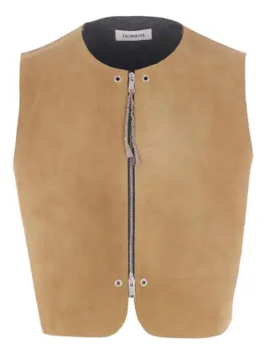 Замшевый жилет на молнии