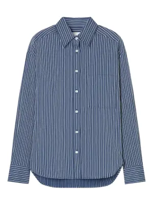 полосатая рубашка на пуговицах