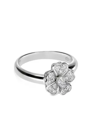 Кольцо Flora из белого золота с бриллиантами