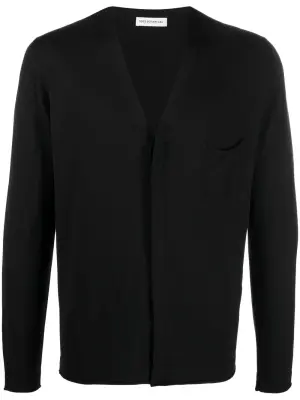 Шерстяной кардиган с V-образным вырезом