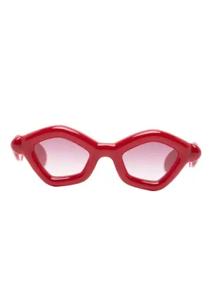 Солнцезащитные очки с геометрической оправой Pebble