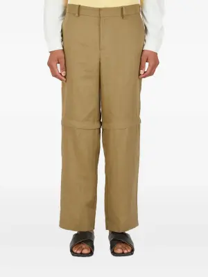 Льняные брюки со съемными деталями