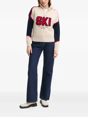 Свитер на молнии с принтом