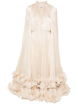 Платье макси с оборками