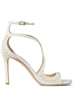 Azia 95mm pearl-embellished sandals