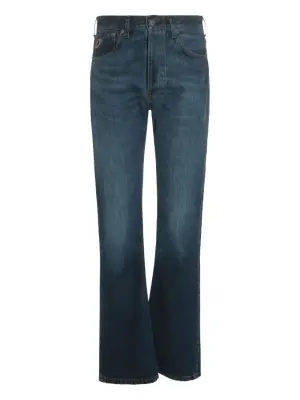 Расклешенные джинсы с нашивкой-логотипом