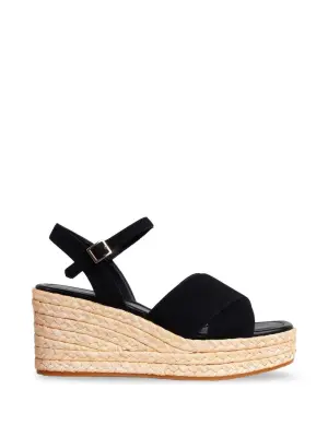 Босоножки-эспадрильи на каблуке с открытым носком