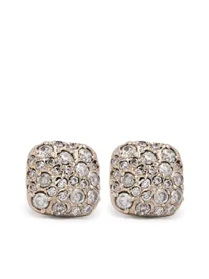 Серьги-гвоздики из белого золота