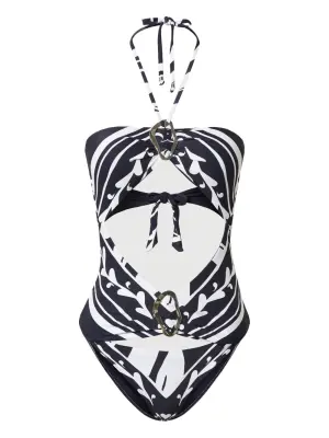 Купальник с вырезом халтер