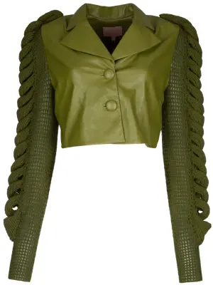 Куртка с вязаными рукавами