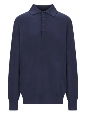 Свитер с воротником поло