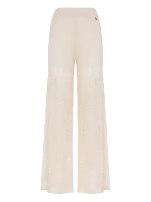 брюки с кружевными вставками